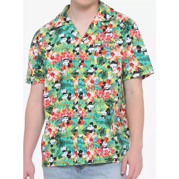 Disney Mickey Mouse Tropical Button-Up - Picture 1 of 3